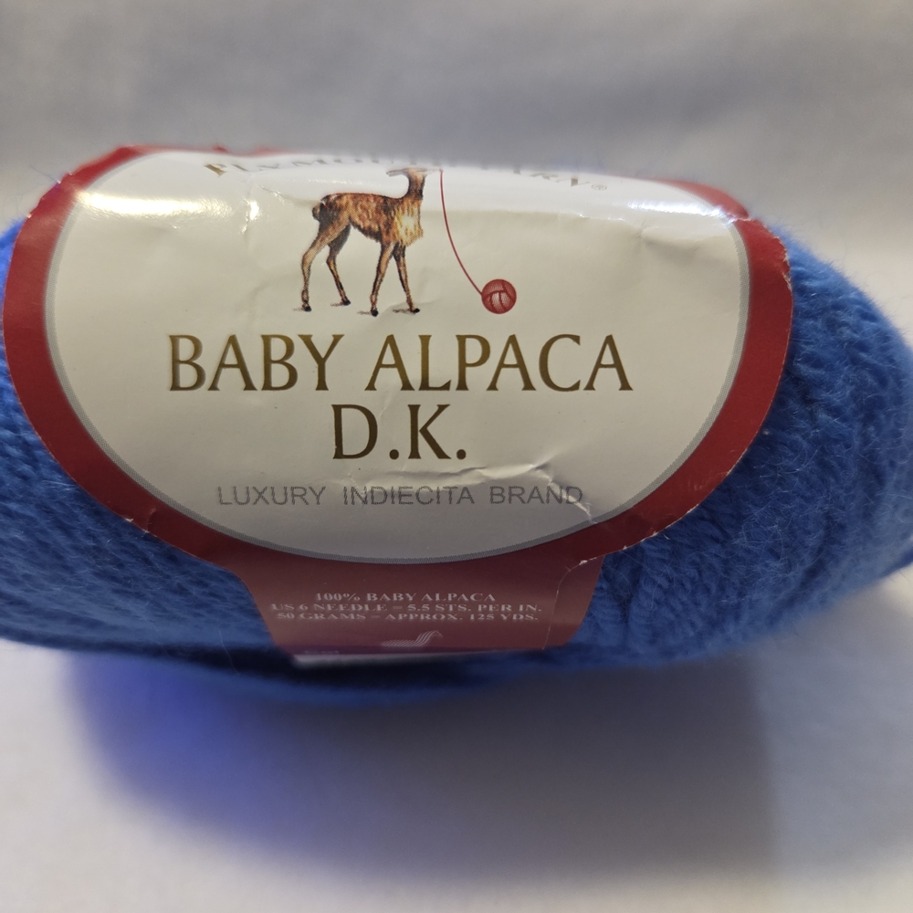 Plymouth Yarn Baby Alpaca DK Vibrant Blue Yarn Skein - Picture 2 of 3